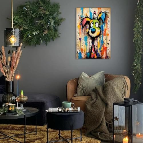 Colorful Cat Face Poster Pop Art Animal Print Canvas Wall Art - Image 2