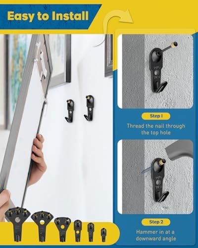 Uniclife 152 Pcs Picture Hanging Kit, 10 lb, 20 lb, 30 lb, 50 lb, 75 lb - Image 4