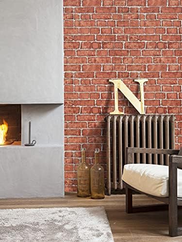 Cohoo Home Red Brick Wallpaper Peel and Stick Contact Paper Faux 118”×18” - Image 2