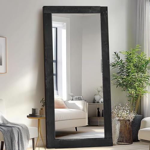 71x32in Full Length Mirror, Solid Wood Convex Frame - Image 7