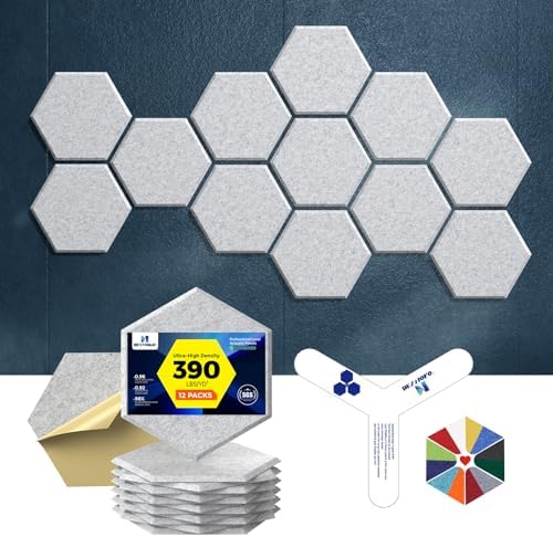 Self-Adhesive Acoustic Panels, 2nd Generation Sound Absorbing Panel, by DEXMOKO