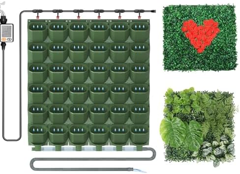 36 Pockets Self Watering Wall Mounted Vertical Planter, Wall Planter Indoor by ZIAERKOR