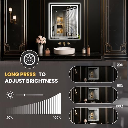 LOAAO 24"X28" LED Bathroom Mirror - Image 3