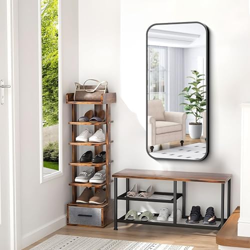 BONEWEI 20x40 inch Bathroom Mirror, Wall Mounted Bathroom Frame Vanity Mirror - Image 4