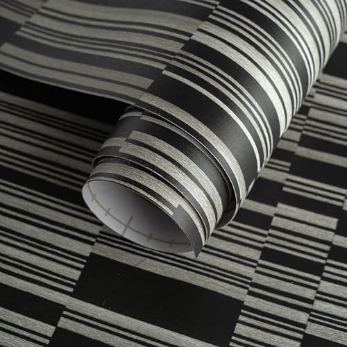 Stripe Black&White Wallpaper Peel and Stick Waterproof Modern Wall Paper - Image 7