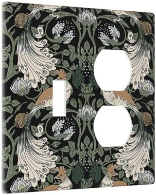 Wallplates William Morris Vintage Floral Plants And Birds 1 Toggle 1 Duplex - Image 2