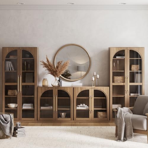 BELLEZE Jagger 128" Wall Unit 3-Piece Modular TV Stand - Image 5