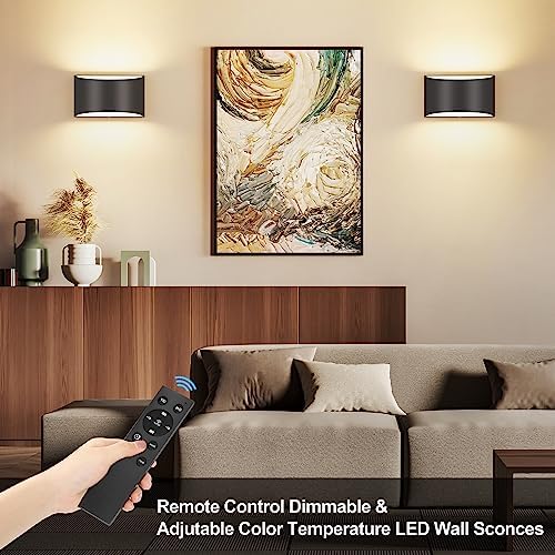 TRLIFE Modern LED Wall Sconces, Remote Control Dimmable and Adjustable Color - Image 7