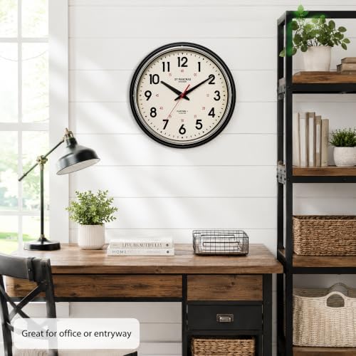 Wall Clock Metal 12.4" Countryside Style Wall Clocks Retro Vintage Classical - Image 4