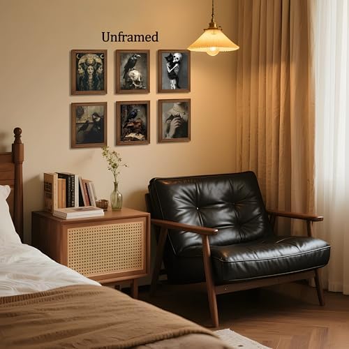 XYHYRA Vintage Gothic Wall Art Set of 6, Dark Academia Witchy Posters, - Image 4