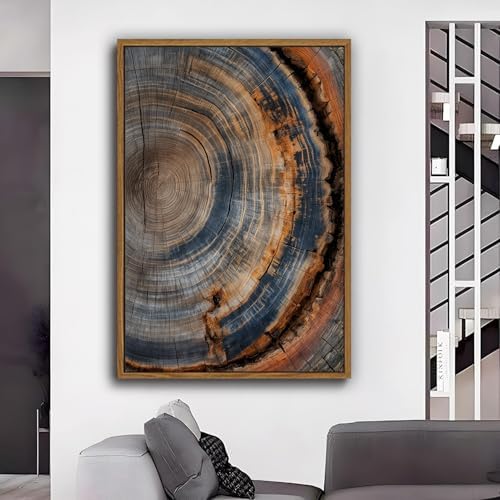 Tree Ring Wall Art Framed, Modern Nature Decor - Image 4