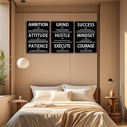 3 Panel Print Canvas Wall Art Motivational Office Wall Decor Painting - Image 7