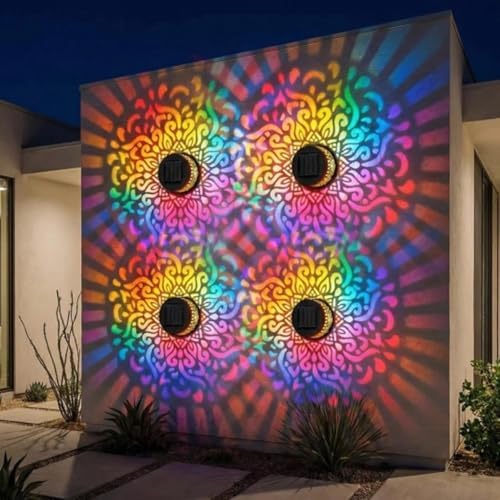 Lscsdf Seven-Color Changing Solar Mandala Projection Wall Light Decorative - Image 5