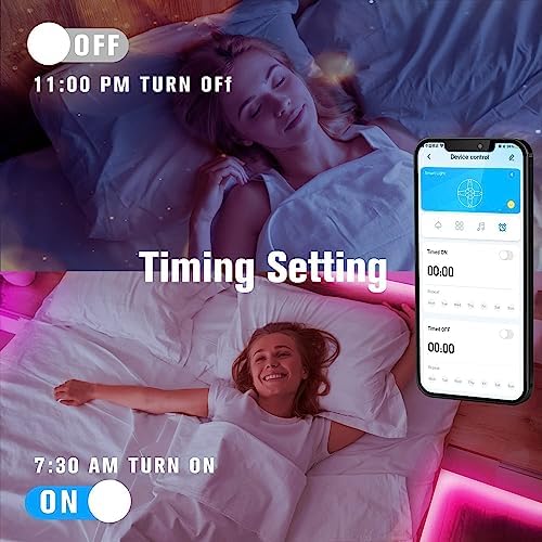 DAYBETTER LED Strip Lights 200ft 2 * 100ft RGB Music Sync Smart App Control - Image 3