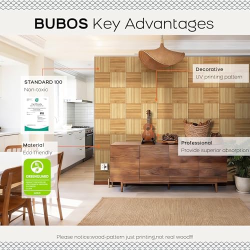 BUBOS 6 Pack Art Acoustic Wall Panels, 70.8”x47.2”Self Adhesive - Image 3