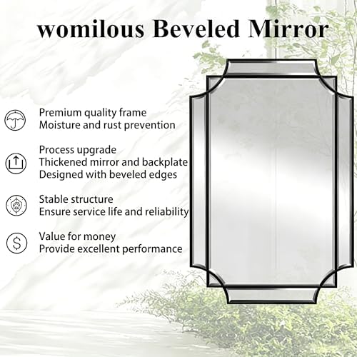 48"x31.6" Large Rectangle Beveled Mirror - Image 4