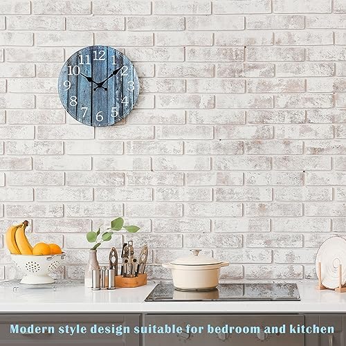 Plumeet Small Wall Clock, Rustic Coastal Country Village Clocks Decorative - Image 6