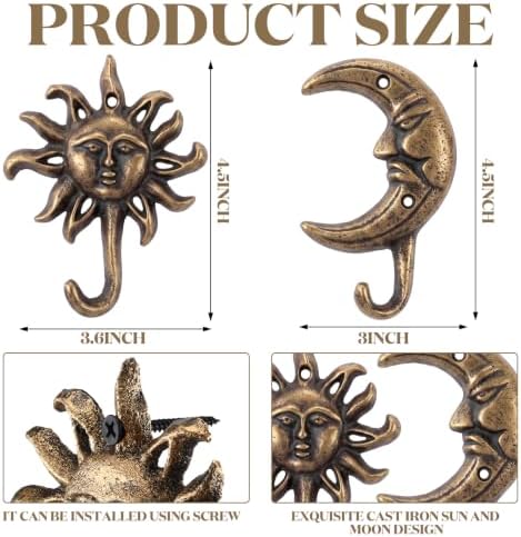 Frienda Cast Iron Hook, Antique Decorative Wall Hooks Hanger - Image 2