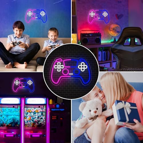 wootfairy LED Lights Wall Decor 15.75 * 10.63in Gamer Controller Neon Sign - Image 7