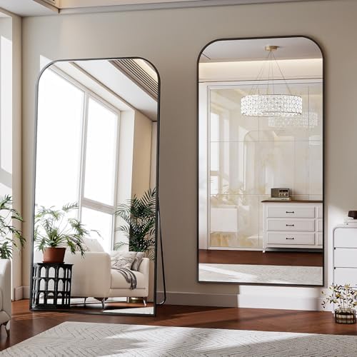 Oversized Full Length Mirror 76"x34" Arched Floor Standing Mirror - Image 2