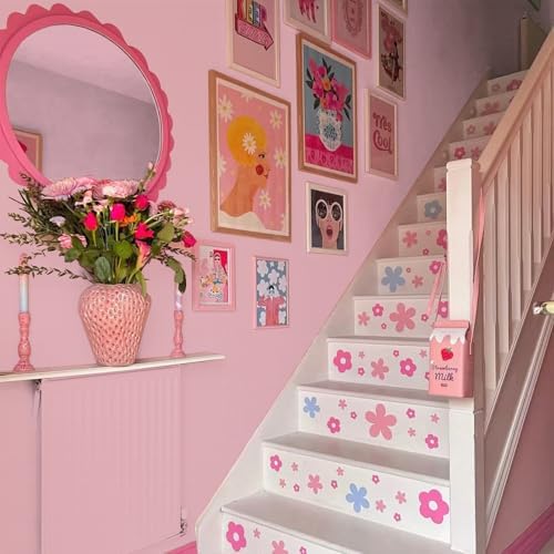 Pink Peel and Stick Wallpaper Self-Adhesive Contact Paper Not Ease Torn - Image 3
