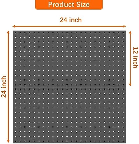 WALMANN 2 PCS 12x24 in Pegboard Panels, 24x24 in Tools Pegboards - Image 3