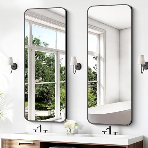 BONEWEI 24x60 inch Bathroom Mirror, Wall Mounted Bathroom Frame Vanity Mirror - Image 4