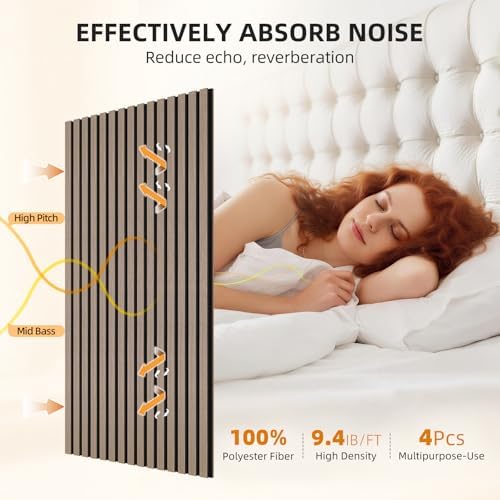 4 Pack Wood Slat Wall Panel, 47.2" x 23.6" Acoustic Wall Panels - Image 2