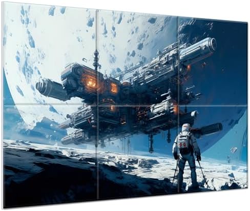 JBER Art Acoustic Panels 72" x 48", Sound Absorbing Wall Art, Star Struggle by JBER