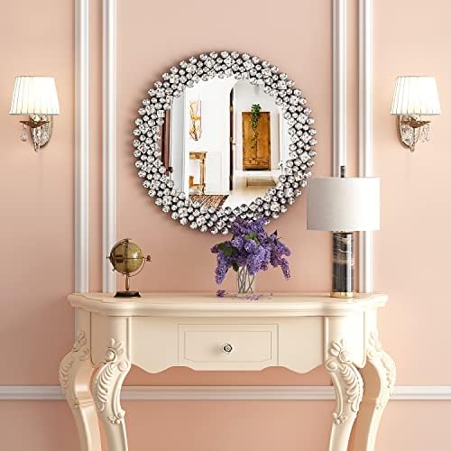 SHYFOY Crystral Round Mirror for Wall Decor - Image 3