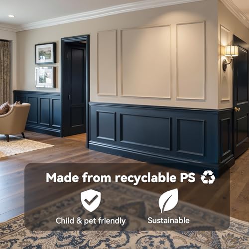 Upick Peel and Stick Wainscoting Pre-Cut Wall Molding Kit - Image 4