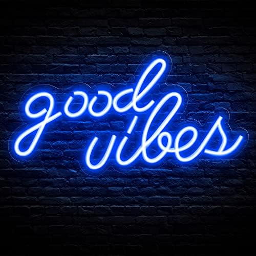 Olekki Blue Good Vibes Neon Sign by Olekki