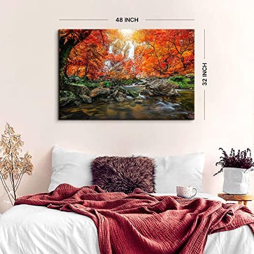Mountain Waterfall Canvas Wall Art Tropical Forest Pictures Wall Decor - Image 3