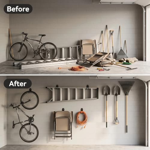 Garage Hooks, 6 Pack Medium Square Wall Hooks - Image 6