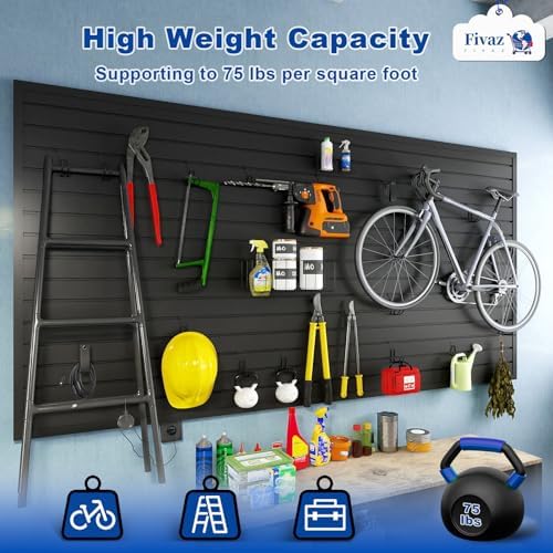 PVC Slatwall Panels, 4 ft x 8 ft Garage Wall Storage Systems - Image 3