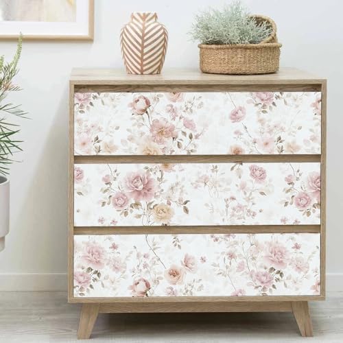 Pink Floral Peel and Stick Wallpaper Rose - Image 5