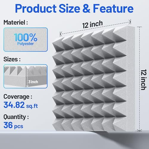 36 Pack Sound Proof Foam Panels - Image 6