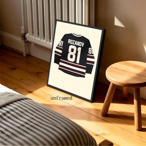 SHRNGCK Preppy Hockey Posters Set of 6 Teen Boys Sports Jersey Wall Art Vintage - Image 3