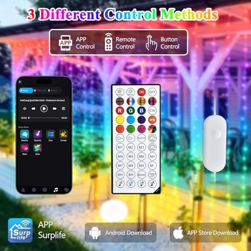 JMEXSUSS RGB Curtain Lights, 300 LED 9.8×9.8FT Color Changing String Lights - Image 4