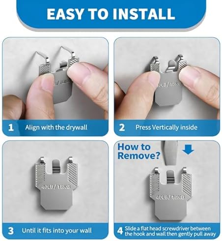 111Pcs 15 25 40 LB Picture Hanging Hooks - Image 4