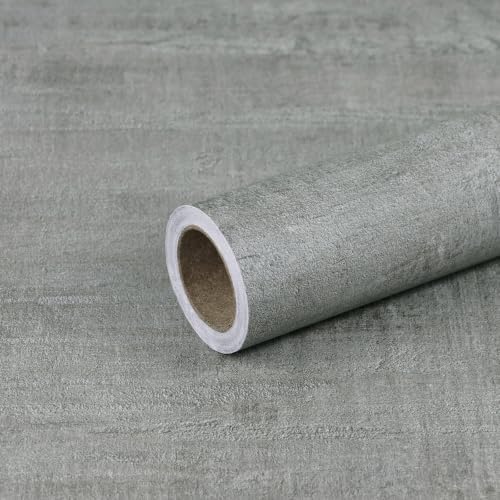 Light Gray Modern Concrete Wallpaper Peel and Stick Contact Paper 15.7"x118" by MeenJewe