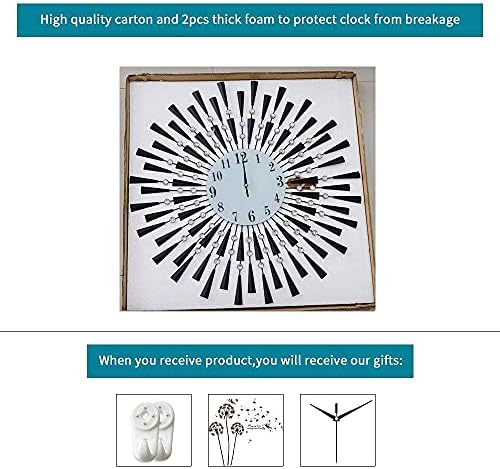Large Wall Clock Decorative Wall Clocks 3D Non-Ticking Silent Quartz Clocks - Image 7