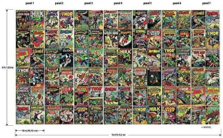 RoomMates Marvel Comic Cover Peel and Stick Wallpaper Mural, 10.5 ft x 6 ft - Image 5