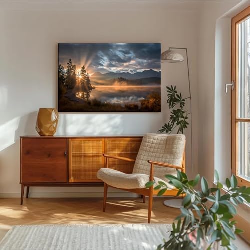 Serene Landscape Canvas Wall Art - Image 4