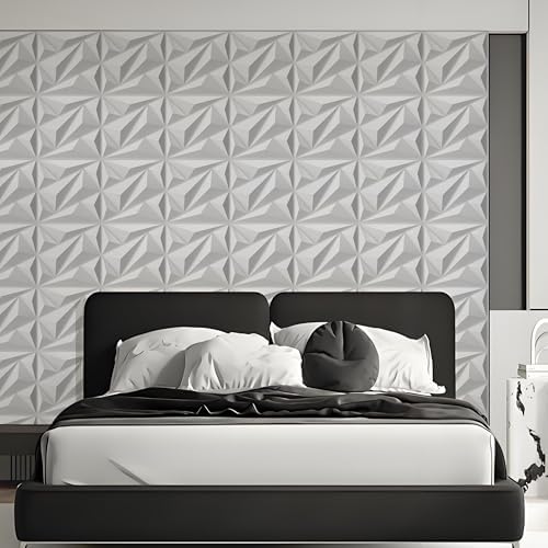 AMIGO 20 Pieces of 3D Diamond PVC Wall Panels - Image 5