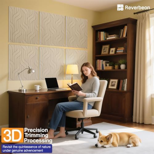 Minimalist Acoustic Wall Panels, Decorative Sound Absorbing Panels, 6 Pack - Image 6