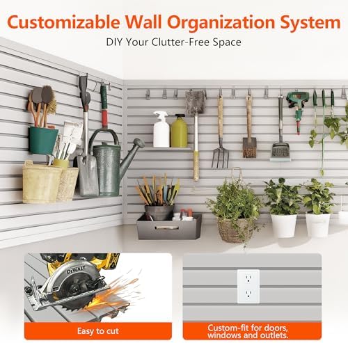 Slat Wall Paneling 4 x 4 ft, Garage Storage & Organization System - Image 6