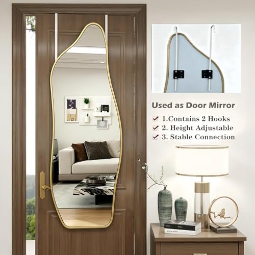 48"x16" Full Length Door Mirror, Dolphin Hanging Mirror - Image 3