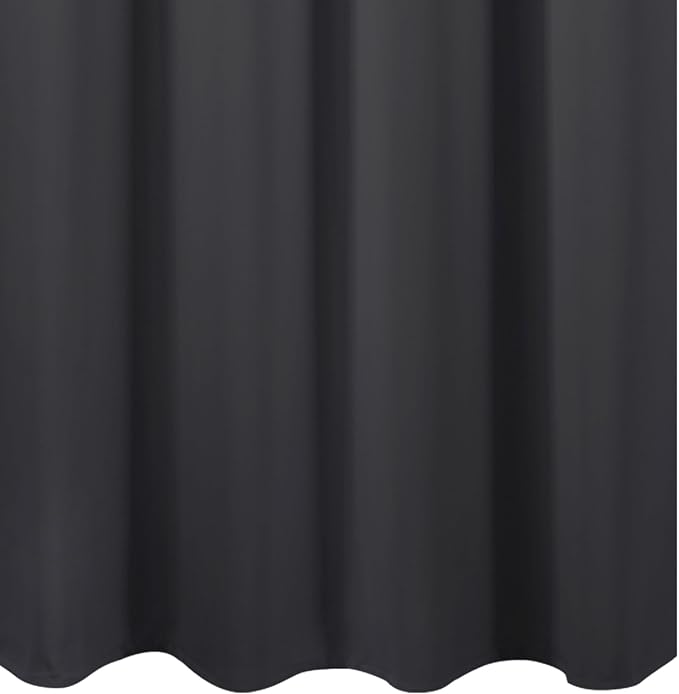 LEMOMO Blackout Curtains 52 x 90 inches Long Dark Grey Curtains Set of 2 Panels - Image 8