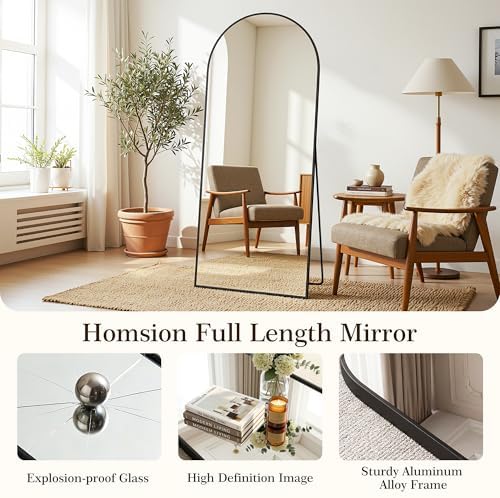 71"x28" Arched Full Length Mirror, Full Body Floor Mirror - Image 5